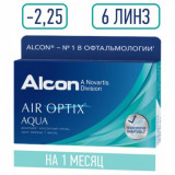 Air optix aqua линзы контактные мягкие -2.25 6 шт