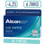 Air optix aqua линзы контактные мягкие -4.25 6 шт