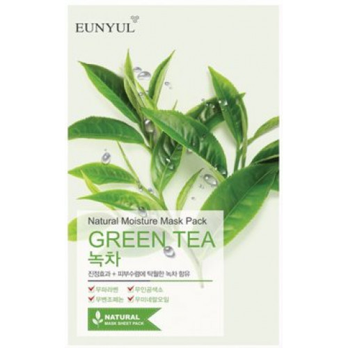 Eunyul natural moisture mask маска для лица тканевая 22мл с зеленым чаем