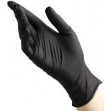 Перчатки нитриловые р.S 1 пара нестерильные диагностические неопудренные текстурованные на пальцах черные