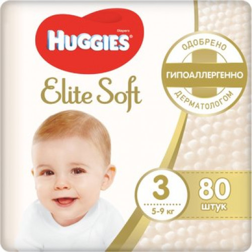 Huggies Elite Soft подгузники 5-9кг 80 шт