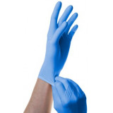 Перчатки нитриловые р.L 1 пара нестерильные смотровые неопудренные текстурированные особочувствительные голубые