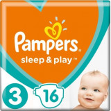 Pampers sleep & play подгузники 6-10кг миди 16 шт с ромашкой
