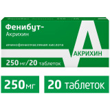 Фенибут-акрихин таб 250мг 20 шт