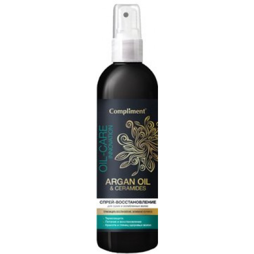 Compliment argan oil & ceramides спрей-восстановление 200мл для сухих и ослабленных волос