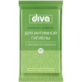 Diva салфетки влажные для интимной гигиены 20 шт экстракт ромашки