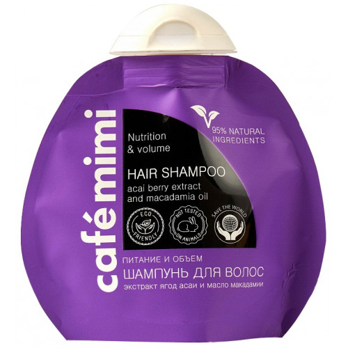 Шампунь для волос Питание и объем 100 мл Cafe Mimi