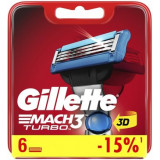 Gillette mach3 turbo кассеты для бритья сменные 6 шт