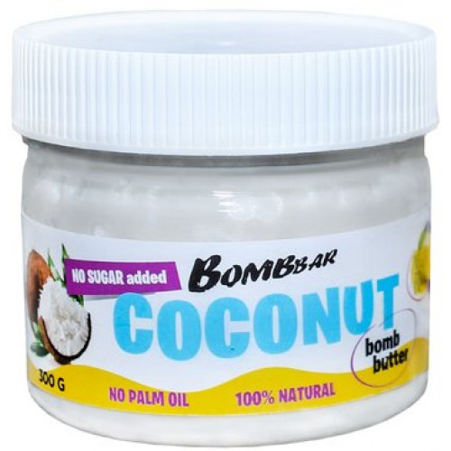 Bombbar паста peanut bomb butter натуральная хрустящая 300г кокосовая