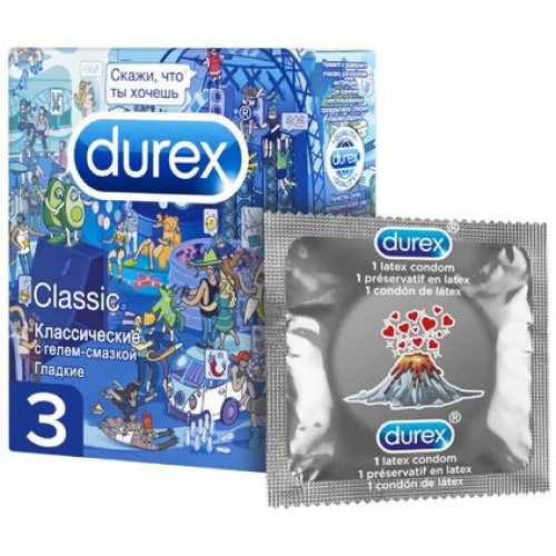 Doodle дюрекс презерватив classic гладкие 3 шт