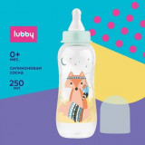Lubby Бутылочка полипропиленовая, с силиконовой соской, 0+, 250 мл 12019