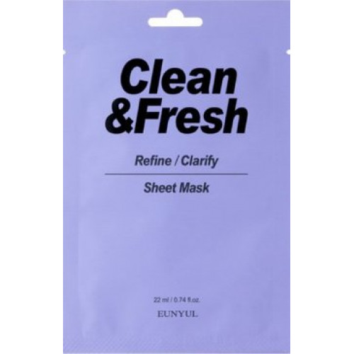 Eunyul clean & fresh маска тканевая для выравнивания тона и рельефа лица 22мл