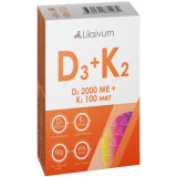 Витамин D3 2000 МЕ + К2 100 мкг таб 60 шт Liksivum
