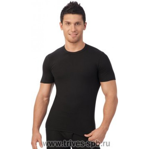 Тривес футболка мужская с короткими рукавами черная р.4/m fc506