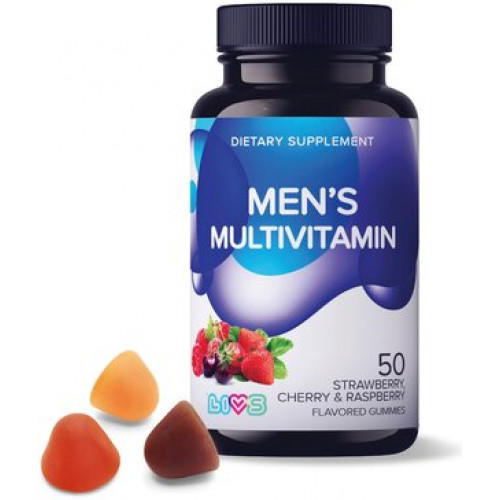 LIVS Комплекс мультивитаминов для мужчин со вкусом фруктов и ягод пастилки 50 шт