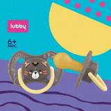 Lubby Пустышка латексная круглая, 6 мес+, 1 шт 28552