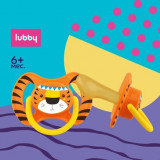 Lubby Пустышка латексная, скошенный сосок, 6 мес+, 1 шт 28556