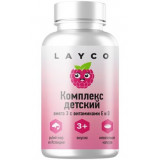 Layco Комплекс детский Омега-3 с витаминами Е и Д капсулы со вкусом малины и трав 60 шт