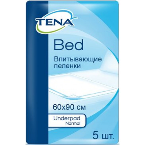 Tena bed underpad normal простыня впитывающая 60х90см 5 шт