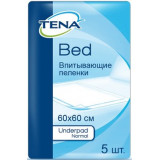 Tena bed underpad normal простыня впитывающая 60х60см 5 шт