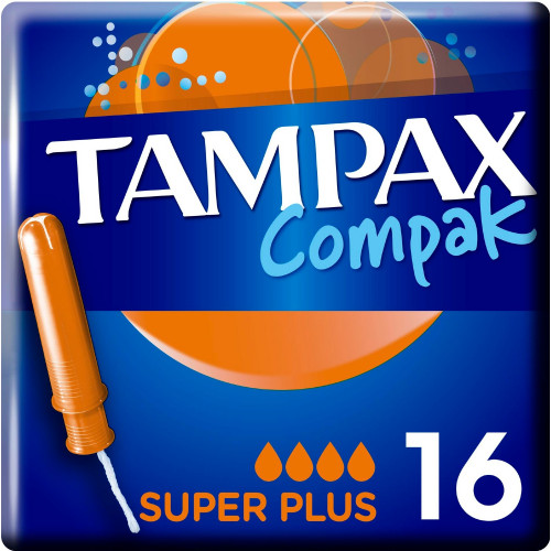 Тампоны с аппликатором TAMPAX Compak Super plus, 16 шт