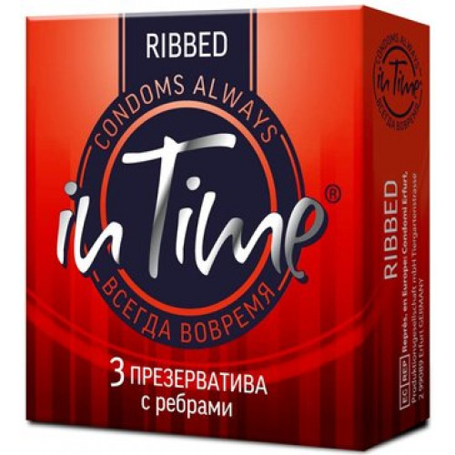 in Time RIBBED презервативы с ребрами 3 шт