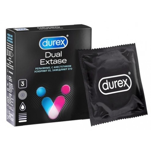 Презервативы Durex Dual Extase 3 шт