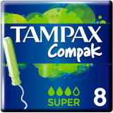 Тампоны с аппликатором TAMPAX Compak Super 8 шт