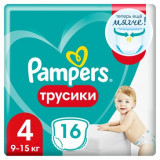 Pampers Pants Трусики р.4 (9-15 кг) 16 шт