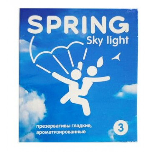 Spring Презервативы ультратонкие ароматизированные Sky light 3 шт