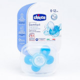 Chicco physio comfort пустышка силик. 6-12мес. голубая 310410124 слоники