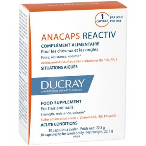 DUCRAY ANACAPS REACTIV против реактивного выпадения волос капс 30 шт