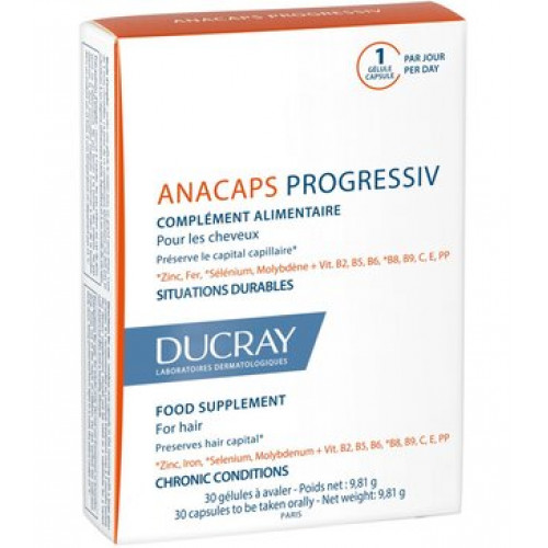 DUCRAY ANACAPS PROGRESSIV Витамины для волос и ногтей капс 30 шт