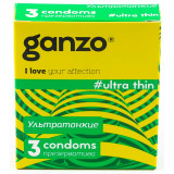 Ganzo презерватив супертонкий 3 шт ultra thin