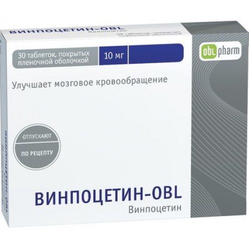 Винпоцетин-OBL таб п/об 10мг 30 шт