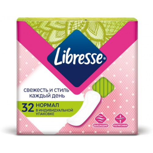 Libresse Нормал прокладки ежедневные 32 шт инд.упак.