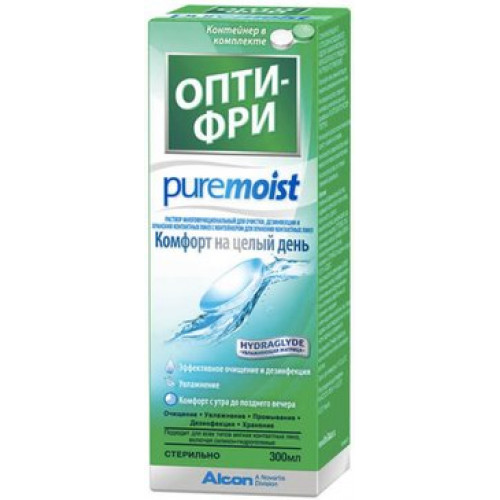 Opti-free pure moist раствор для контактных линз 300мл с контейнером