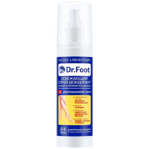 Dr.Foot Освежающий спрей-дезодорант для ног от неприятного запаха 150 мл