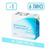 Purevision 2 линзы контактные -1.00 рад 8.6 6 шт