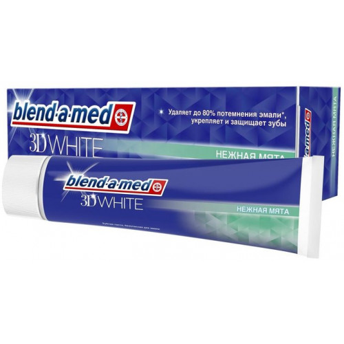 Blend-a-med паста зубная 100мл 3d white  нежная мята