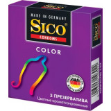 Презервативы Sico Color Цветные ароматизированные 3 шт