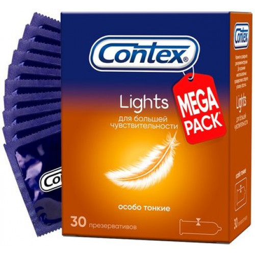 Презервативы Contex Lights, особо тонкие 30 шт
