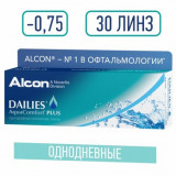 Alcon dailies aqua comfort plus линзы контактные мягкие -0.75 30 шт