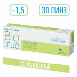 Biotrue oneday линзы контактные однодневные мягкие -1.50 30 шт