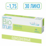 Biotrue oneday линзы контактные однодневные мягкие -1.75 30 шт