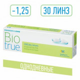 Biotrue oneday линзы контактные однодневные мягкие -1.25 30 шт