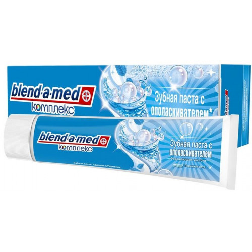 Blend-a-med паста зубная комплекс 7 с ополаскивателем 100мл освежающая чистота перечная мята