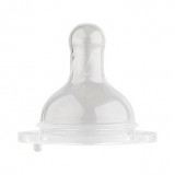 Lubby Соска силиконовая для бутылочки с широким горлом, средний поток 1 шт 20157