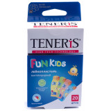 Пластырь бактерицидный с ионами серебра на полимерной основе детский 20 шт Teneris fun kids