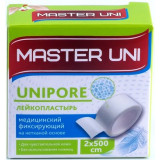 Master uni unipore лейкопластырь на нетканой основе 2х500см рулон